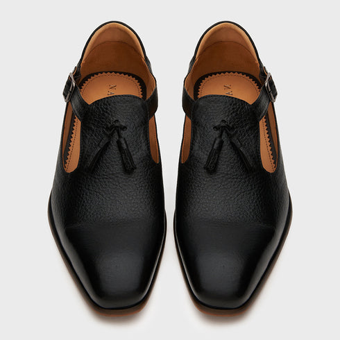 Bagh | Black Milled Leather